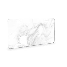 White Marble aluminum front license plate