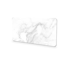 White Marble aluminum front license plate