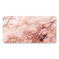 Blush Pink Marble aluminum front license plate