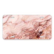 Blush Pink Marble aluminum front license plate
