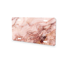 Blush Pink Marble aluminum front license plate