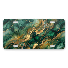 Emerald Marble aluminum front license plate