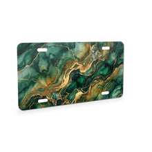 Emerald Marble aluminum front license plate