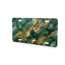 Emerald Marble aluminum front license plate