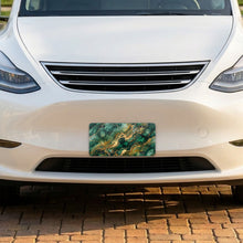Emerald Marble aluminum front license plate