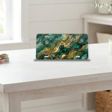 Emerald Marble aluminum front license plate