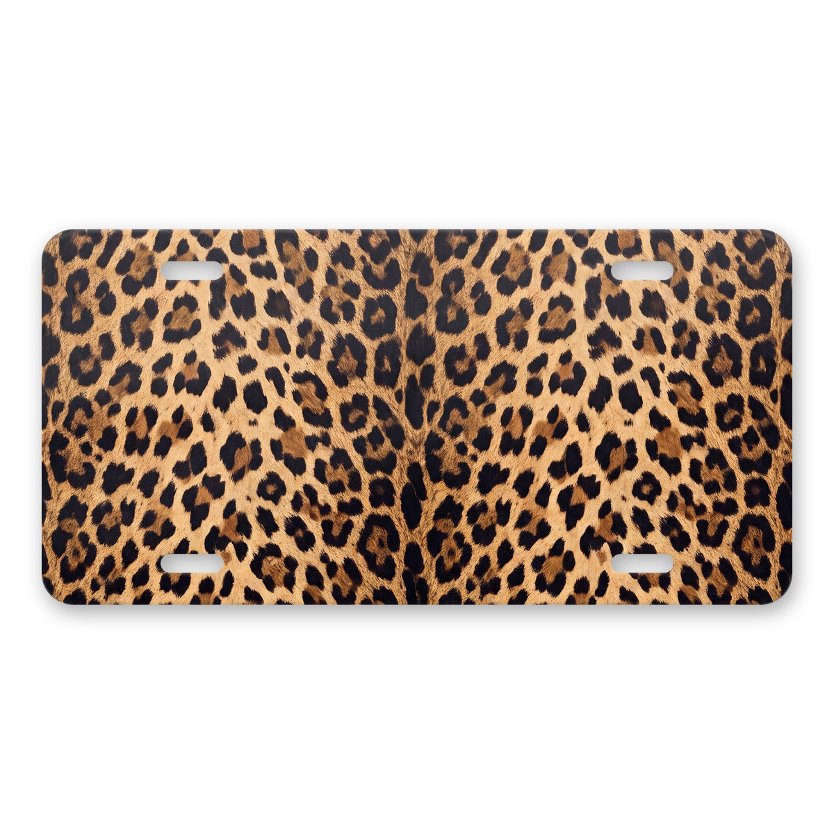 Leopard Print aluminum front license plate