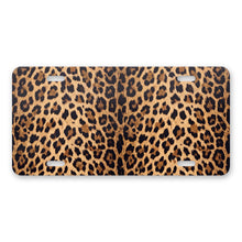 Leopard Print aluminum front license plate