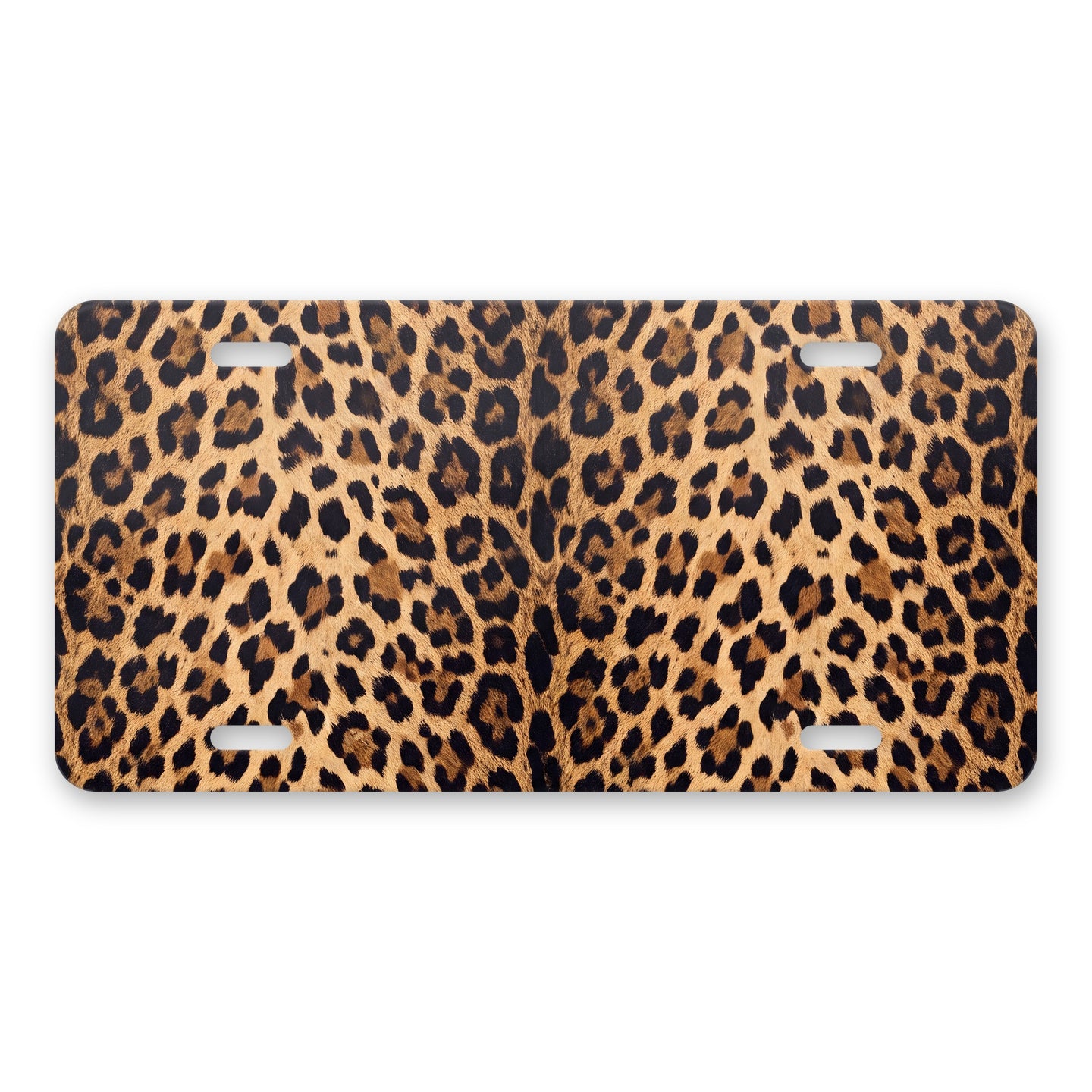Leopard Print aluminum front license plate