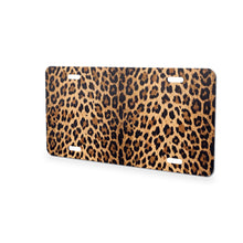 Leopard Print aluminum front license plate