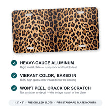 Leopard Print aluminum front license plate