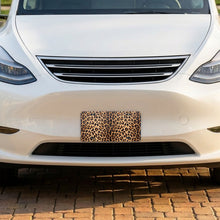 Leopard Print aluminum front license plate