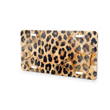 Cheetah Print aluminum front license plate