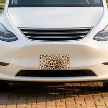 Cheetah Print aluminum front license plate