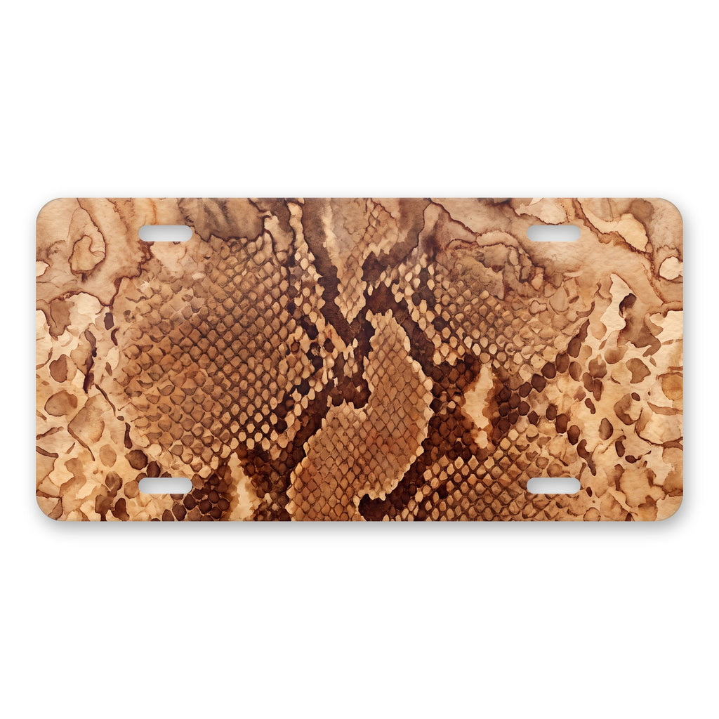 Snake Skin aluminum front license plate