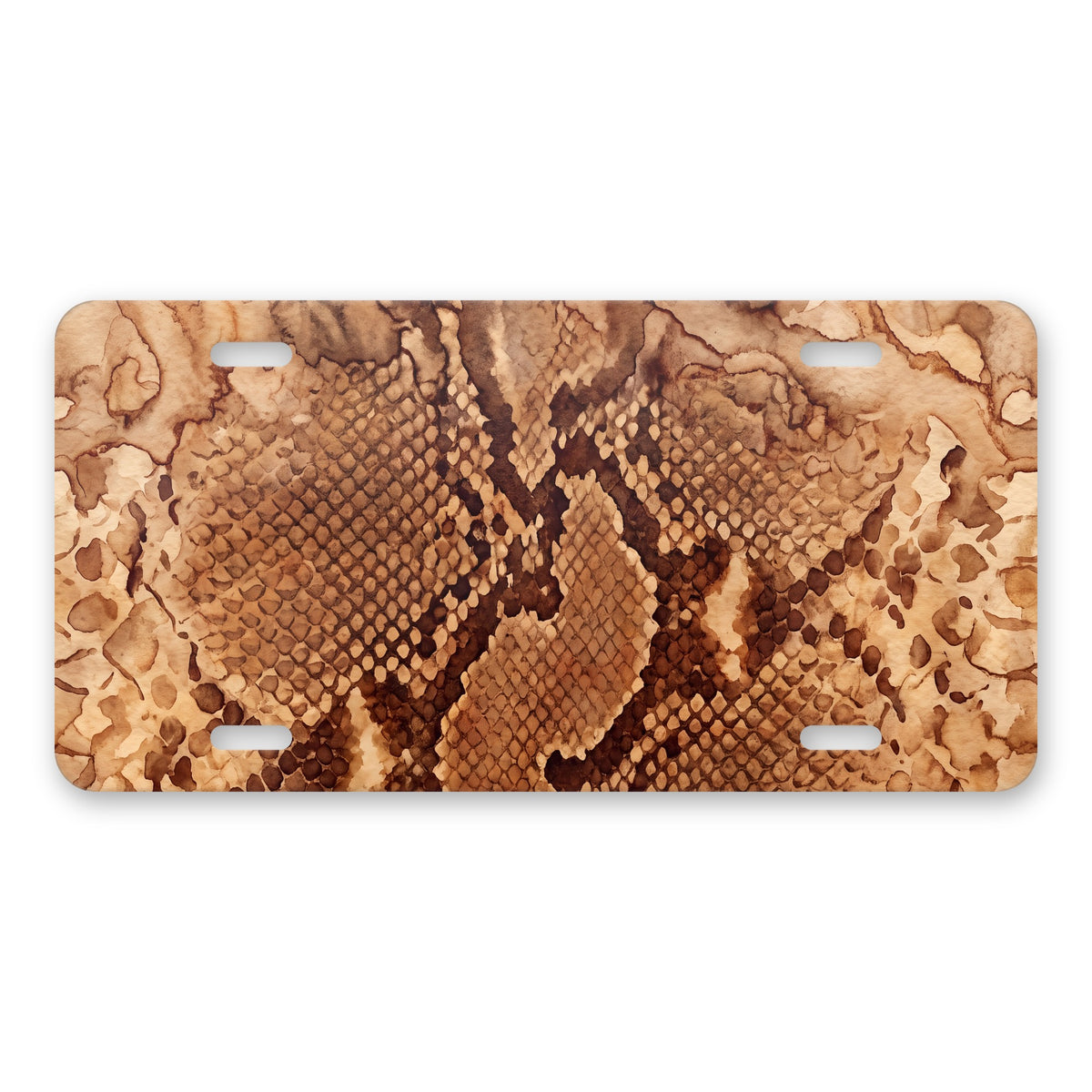 Snake Skin aluminum front license plate