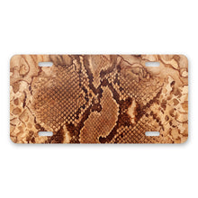 Snake Skin aluminum front license plate