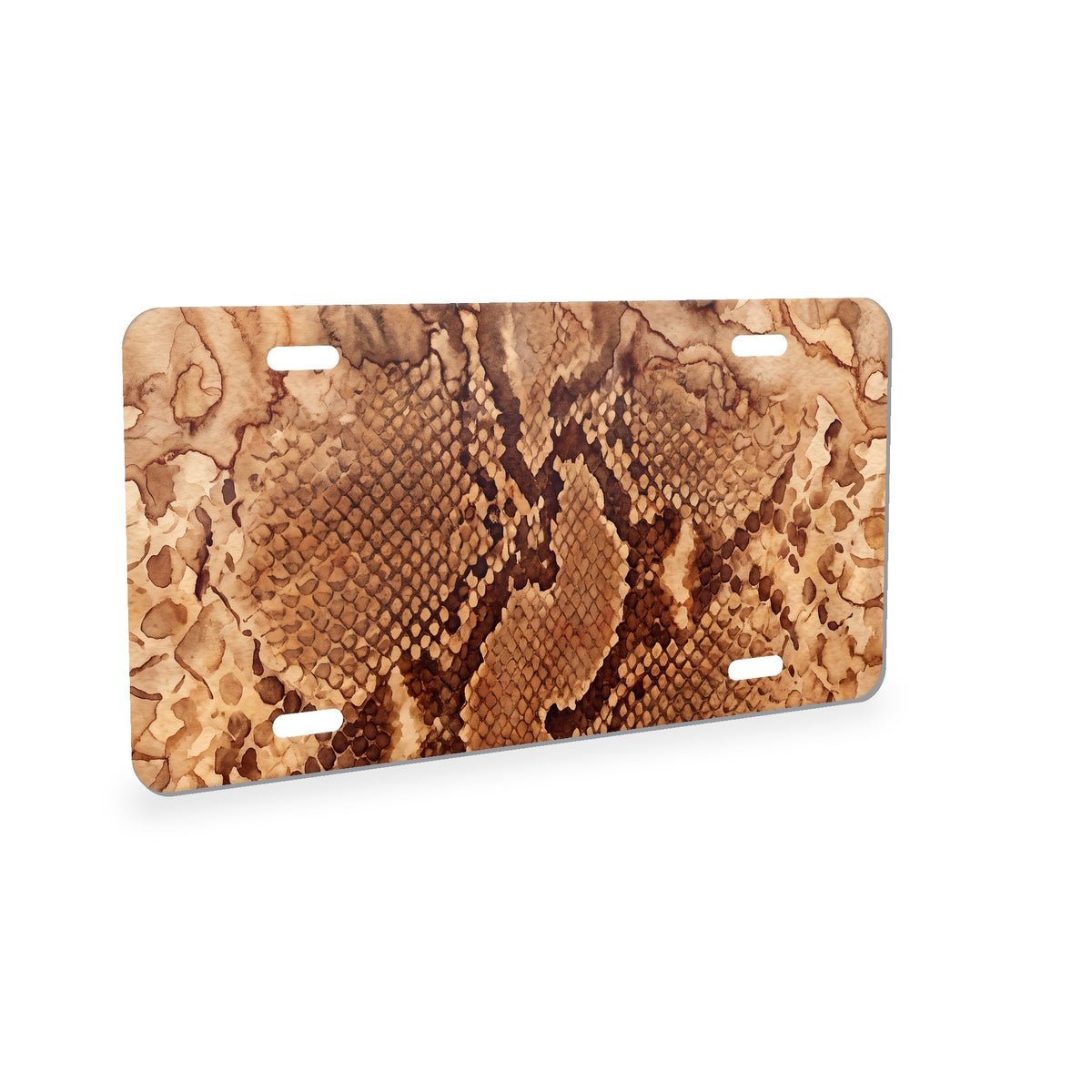 Snake Skin aluminum front license plate