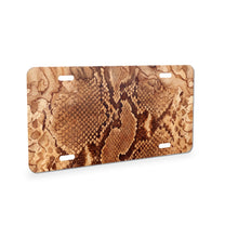 Snake Skin aluminum front license plate