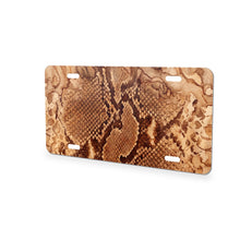 Snake Skin aluminum front license plate