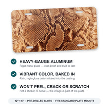 Snake Skin aluminum front license plate