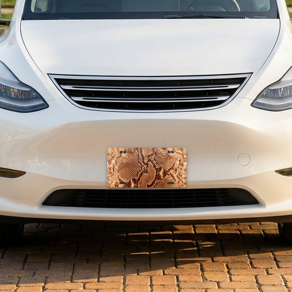 Snake Skin aluminum front license plate
