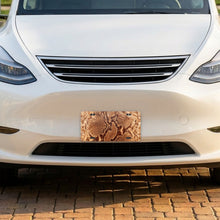 Snake Skin aluminum front license plate