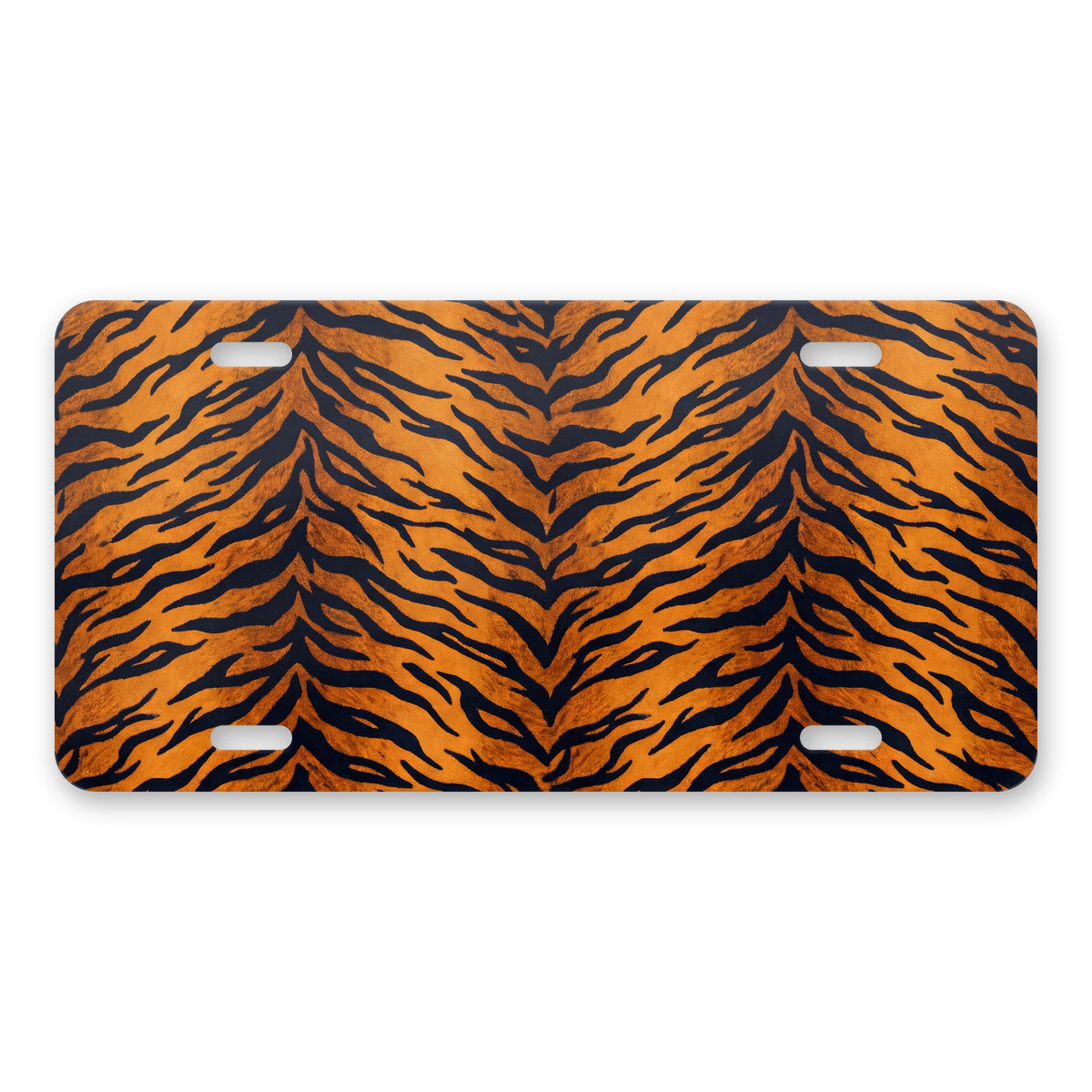 Tiger Stripe aluminum front license plate
