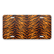 Tiger Stripe aluminum front license plate