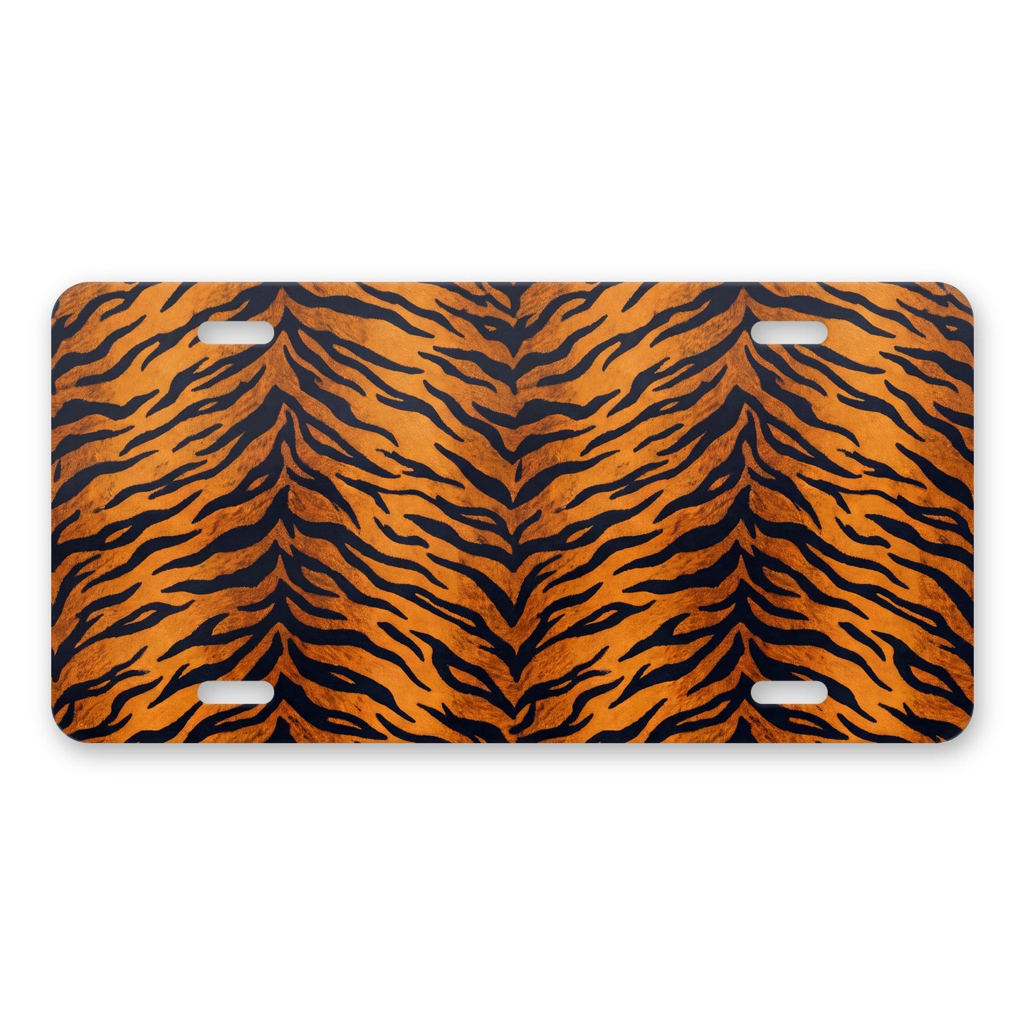 Tiger Stripe aluminum front license plate