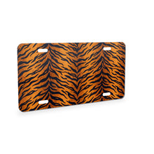Tiger Stripe aluminum front license plate