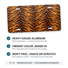 Tiger Stripe aluminum front license plate