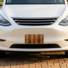 Tiger Stripe aluminum front license plate