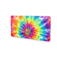 Rainbow Tie-Dye aluminum front license plate