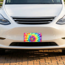 Rainbow Tie-Dye aluminum front license plate