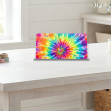Rainbow Tie-Dye aluminum front license plate