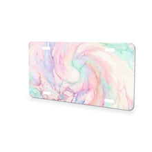 Pastel Tie-Dye aluminum front license plate