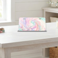 Pastel Tie-Dye aluminum front license plate