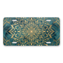 Mandala aluminum front license plate