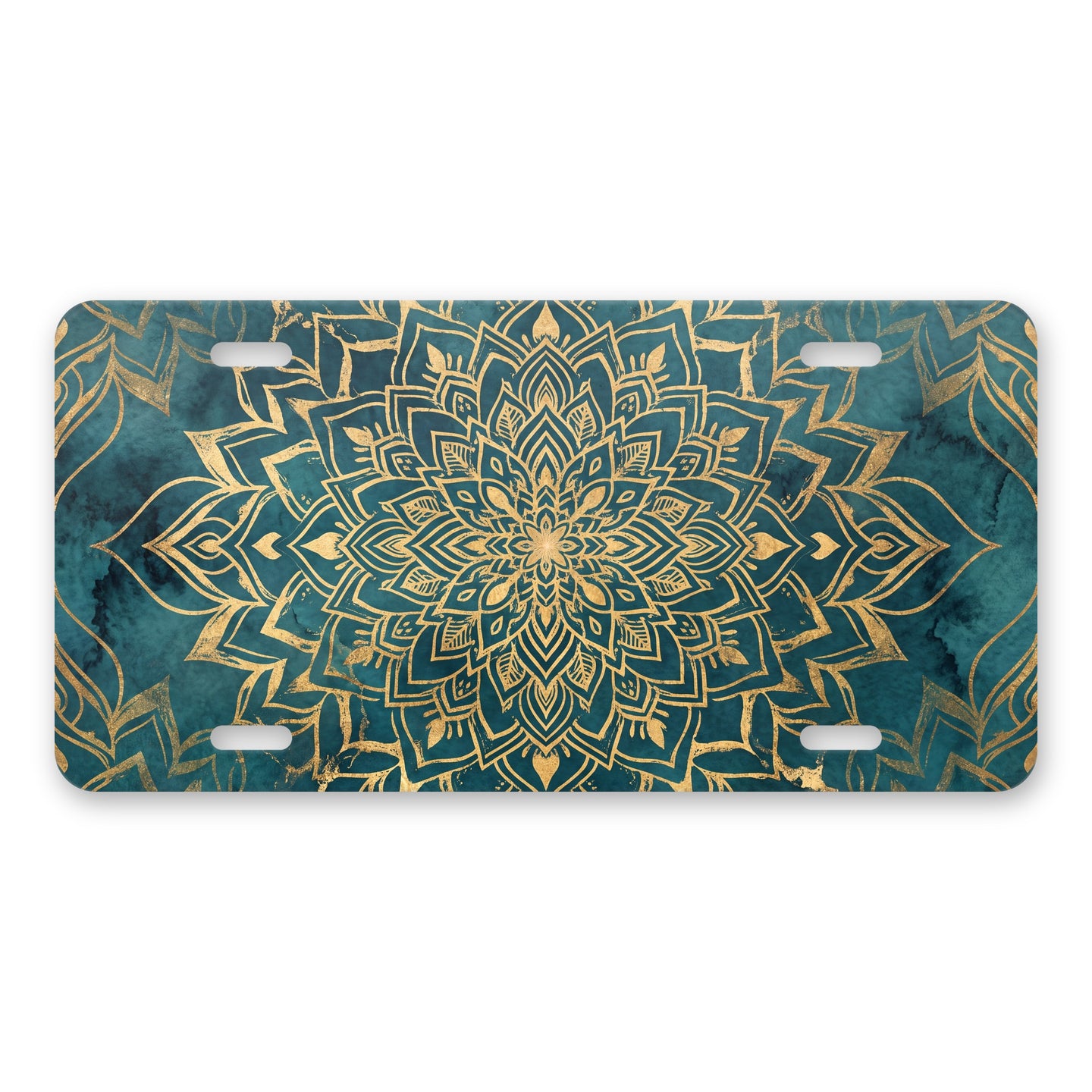 Mandala aluminum front license plate
