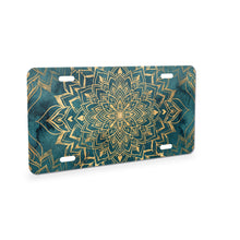 Mandala aluminum front license plate