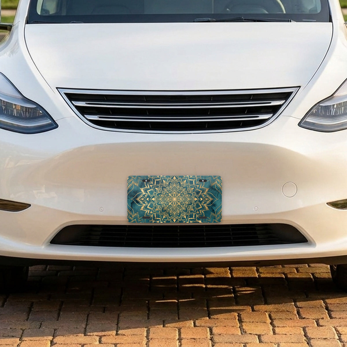 Mandala aluminum front license plate