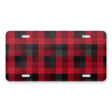 Buffalo Plaid aluminum front license plate