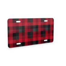 Buffalo Plaid aluminum front license plate