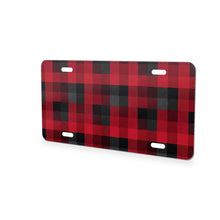Buffalo Plaid aluminum front license plate