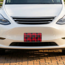 Buffalo Plaid aluminum front license plate