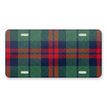 Tartan Plaid aluminum front license plate