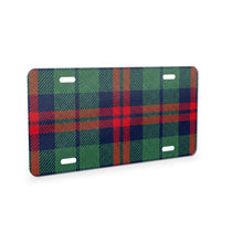 Tartan Plaid aluminum front license plate