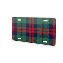 Tartan Plaid aluminum front license plate