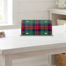 Tartan Plaid aluminum front license plate